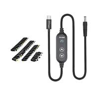 Fahoujs Cordon d'alimentation USB C avec 38 Adaptateurs 100 W Alimentation Variable La Efficace Câble De Chargement De Type DC5.5 120 Cm Chargement D'ordinateur Portable avec Type