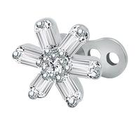 Fahoujs Dermique hypoallergénique avec la base - Accessoire élégant de piercing pour le corps - Zircon - Labret - Bijou de joue - Enfilage interne, taille unique, Comme décrit, Comme décrit