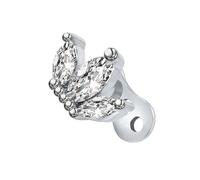 Fahoujs Dermique hypoallergénique avec la base - Accessoire élégant de piercing pour le corps - Zircon - Labret - Bijou de joue - Enfilage interne, taille unique, Comme décrit, Comme décrit
