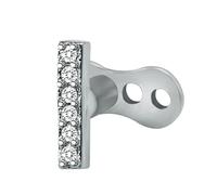 Fahoujs Dermique hypoallergénique avec la base - Accessoire élégant de piercing pour le corps - Zircon - Labret - Bijou de joue - Enfilage interne, taille unique, Comme décrit, Comme décrit