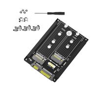 Fahoujs Disque solide double clé vers adaptateur SATA 3.0 de 2 5" avec support de cadre SATA3.0 6 GBPS Adaptateur de carte