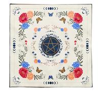 Fahoujs Divinationen Nappe Motif lune des yeux Astrologie Carte de tarot autels Tissu Jeu de société Dieu Accessoire Eye Lune Motif Tarots Cartes Couverture Spirituelle