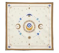 Fahoujs Divinationen Nappe Motif lune des yeux Astrologie Carte de tarot autels Tissu Jeu de société Dieu Accessoire Eye Lune Motif Tarots Cartes Couverture Spirituelle