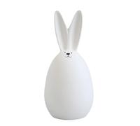 Fahoujs Easters Bunnies Statue en céramique Lapin blanc Figurine de table Ornement décoratif pour la maison, le bureau, les vacances, les fêtes Décors Accent artistique pour la maison