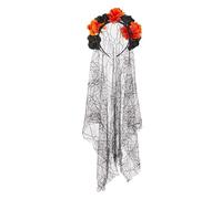 Fahoujs Élégant bandeau à cheveux floral fête costume accessoire de cheveux beau bandeau rose ornement Halloween coiffe décoration