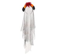 Fahoujs Élégant bandeau à cheveux floral fête costume accessoire de cheveux beau bandeau rose ornement Halloween coiffe décoration