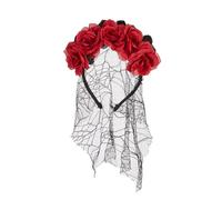 Fahoujs Élégant bandeau à cheveux floral fête costume accessoire de cheveux beau bandeau rose ornement Halloween coiffe décoration
