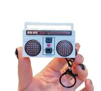 Fahoujs Enregistreur cassette vintage Porte-clés Cassettes Enregistreur Pendell Texture plastique pour les couples Porte-clés portable adapté pour les trajets quotidiens Convient pour les trajets