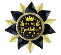 Fahoujs Épinglette ruban gros-grain avec fermeture sécurisée pour enfants et adultes Décoration d'anniversaire Gros-grain Bouton Pin