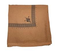 Fahoujs Foulard Arabe du Désert Foulard Shemagh Foulard pour Hommes et Femmes 132 cm Tissu de Coton Doux Hijab Écharpe Wrap pour Événements Culturels Unisexe Shemagh, marron, taille unique