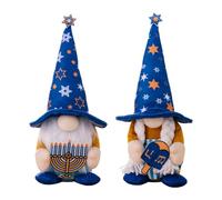 Fahoujs Hanukkah Poupées gnomes pour festival juif Fait à la main Peluche Hanoukah Poupées naines scandinaves Décorations de table
