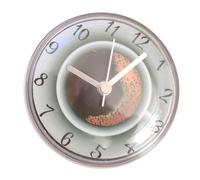 Fahoujs Horloge De Salle Bain Imperméable SILENTS avec Tasse Tassement Tasserie Mur À Base Batterie pour Toilettes Coucheur Chambre À Coucher Mur Numérique
