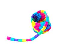 Fahoujs Le Jouet Interactif Rainbow Rainbow Rayé en Peluche Télescopique Cats Printemps Faire Curiosité Offrir Une Heure Divertissement Spring Cats Toy