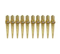 Fahoujs Lot de 10 accessoires pour doigts en or Designs exquis Améliorez vos expériences d'art des ongles pour des bagues décoratives personnalisées en alliage