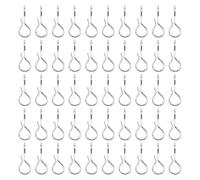 Fahoujs Lot de 50 appâts à changement rapide Clip Fly Fishing Snap Appât à clipser rapide Clip Tackle Raccords de pêche en acier inoxydable