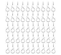 Fahoujs Lot de 50 appâts à changement rapide Clip Fly Fishing Snap Appât à clipser rapide Clip Tackle Raccords de pêche en acier inoxydable