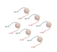 Fahoujs Lot de 6 cordes en coton pour chat - Jouet interaction - Pour s'auto-taquiner - Activité active - Divertissement - Pour l'intérieur et l'extérieur - Corde en coton