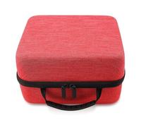 Fahoujs Mallette de rangement facile pour les voyages pour tourne-disque avec housse de protection anti-chocs EVA facile à transporter, rouge