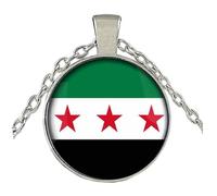 Fahoujs Mode Drapeau Syrie Pendentif Collier La Fierté Culturelle Et Nationale Utilisé Dans Le Temps Sont Des Tenues Élégantes Collier Cadeaux Commémoratifs