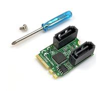 Fahoujs Multifunctional A+E Key to Double Port SATA3.0 Supporting 6Gbps Expansion Card for Desktop/Laptop Motherboard