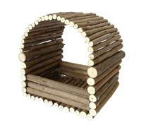 Fahoujs Nids de hamster pour lapins - Broyage des dents - Branches en bois naturel - Pour petits animaux - Nids pour perroquets