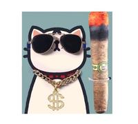 Fahoujs Nouveauté Collier Chat Leçon de Strass Lettre Pendentif PET PET SONINE Menthe Toge Partie Cosplay Accessoires Strass
