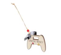 Fahoujs Ornement De Portefeuille De Noël Polyvalent Design en Bois Naturel Décoration De Portefeuille De Noël pour Porte Murale Affichage De Fenêtre Ornement De Festival en Bois Naturel