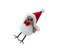 Fahoujs Ornement D'oiseau De Noël Artisanal Décorts Vacances Portables Portables pour Paquet Cadeaux Couronne D'arbres Décorations Vacances