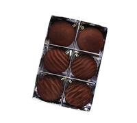 Fahoujs Pack of 6 Flocking TELET ORNALEMENT ELLEGANT VELLETY Box Box HODES HODES DÉCORATIONS DE Part