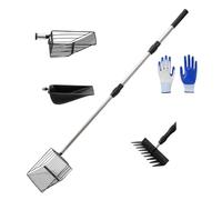 Fahoujs Pelle À Déchets Animaux en Acier Inoxydable pour Poulaillers avec Poignée Ergonomique Pelle À Fumier De Poulet De Ferme