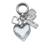 Fahoujs Pendentif en forme de cœur en cristal tendance pour coques de téléphone ou décoration de sac avec cristal de couleur personnalisable., taille unique, Comme décrit, Comme décrit
