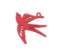 Fahoujs Pendentif léger Oiseau Ouvert Charme Lisse Électroplé Fourniture de Bijoux pour Artisanat Créatif Élégant Pendentif en Forme d'Oiseau, taille unique, comme décrit