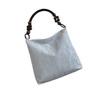 Fahoujs Perles uniques Sac à bandoulière Chinois Culturel Sacs sous les bras Accessoires de mode ethnique pour le travail ou les voyages Accessoires de mode ethnique, bleu