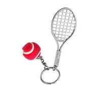 Fahoujs Porte-clés de tennis en métal fin Charme Design compact léger pour sacs et sacs à dos Thème sportif pratique et élégant pour sacs, b