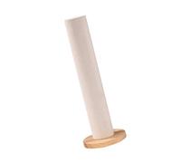 Fahoujs Présentoir à cheveux polyvalent avec base ronde en bois - Élégant support cylindrique pour accessoires de cheveux