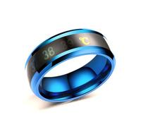 Fahoujs Race Intelligente Des Anneaux En Acier Inoxydable Sensibles À La Température Pour Les Couples Et Les Amoureux De La Santé