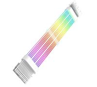 Fahoujs Rallonge réseau 24 broches pour ordinateur PC avec lumière ARGB adressable effet chaud 5 v3 broches connecteurs adressables