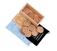 Fahoujs Runes Nordiques Premium Coulant des Symboles en Bois Naturel pour Les Méditations D'étude Historiques Pratiques Outil De Divination La Portable
