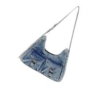 Fahoujs Sac à bandoulière décontracté en jean désespéré spacieux prix intérieur sac bandoulière confortable corps en croix pendulaire élégant, bleu