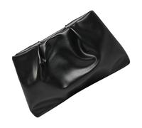Fahoujs Sac à main pliable mode fête mariage élégant sac de soirée en PU souple design compact rangement sécurisé puces sac de bureau léger, Noir