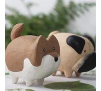 Fahoujs Sculpture Animal Wood Wolf Dog FIGURIN ACCENTE DÉCORATIVE pour Les ÉCLAIRES DUSSCTIFS CABEAUX CAPPORT DE pour AMAN