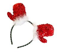 Fahoujs Serre-tête pour le Nouvel An - Accessoires photo - Chapeau de fête - Karaoké - Paillettes de Noël - Pour scène de Noël