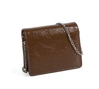 Fahoujs Styles Coréens Bandoulière Chaîne À Bandoulière Rouge Lèvres Porte-monnaie En Cuir PU Dames Décoratif Petit Carré Portefeuille Fête Dates Main De Nuit