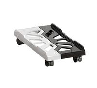 Fahoujs Support de tour PC haute performance avec 4 roues motrices ventilées sous le bureau CPU Support mobile réglable Support CPU Enduring Metal Rolling Mobile PC Chariot sous bureau