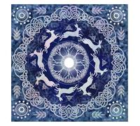 Fahoujs Tapis De Cartes Jeu Société en Velours Luxueux Tissu Tarots du Zodiaque Astrologie Oracle pour Jeu Table Tissu Lecture Spirituelle