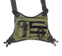 Fahoujs Waterproof Men's Crossbody Chest Bag Ready for Use Construction Multi Pocket Organization Ergonomic Weight Distribution Chest Pack with Compartments