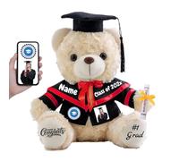 FAHOXUMR Nounours Personnalisé de Fin D'études, Nounours Cadeau pour la Remise des Diplômes, Cadeau de Fin D'études pour Elle Lui (20cm-Photo+ Texte)