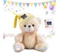 FAHOXUMR Ours en Peluche Personnalisé Bébé Mon Premier Nounours avec Texte Et Photo, Teddy Bear Cadeau Nouveau Né Cadeau Saint Valentin Cadeau Anniversaire 20cm