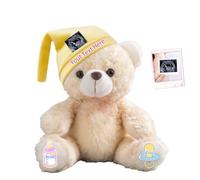 FAHOXUMR Ours en Peluche Personnalisé Bébé Mon Premier Nounours avec Texte Et Photo, Teddy Bear Cadeau Nouveau Né Cadeau Saint Valentin Cadeau Anniversaire 25cm