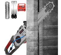 FahQuintuple Scie À Béton Électrique Portative 5800 W/6500 W, Machine De Découpe Murale avec 2 Chaînes Diamantées Et 2 Plaques De Guidage, Scie À Chaîne À Béton De Profondeur De Coupe 13/18 Pouces